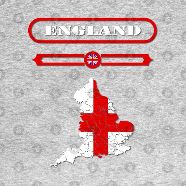 ENGLAND, UNITED KINGDOM, MAP OF ENGLAND. SAMER BRASIL by Samer Brasil